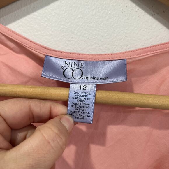 Nine & Co Y2K Babydoll Tank Top Zip Side Coquette Fairy Size 12 - Picture 6 of 6